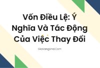 Vốn Điều Lệ: Ý Nghĩa Và Tác Động Của Việc Thay Đổi